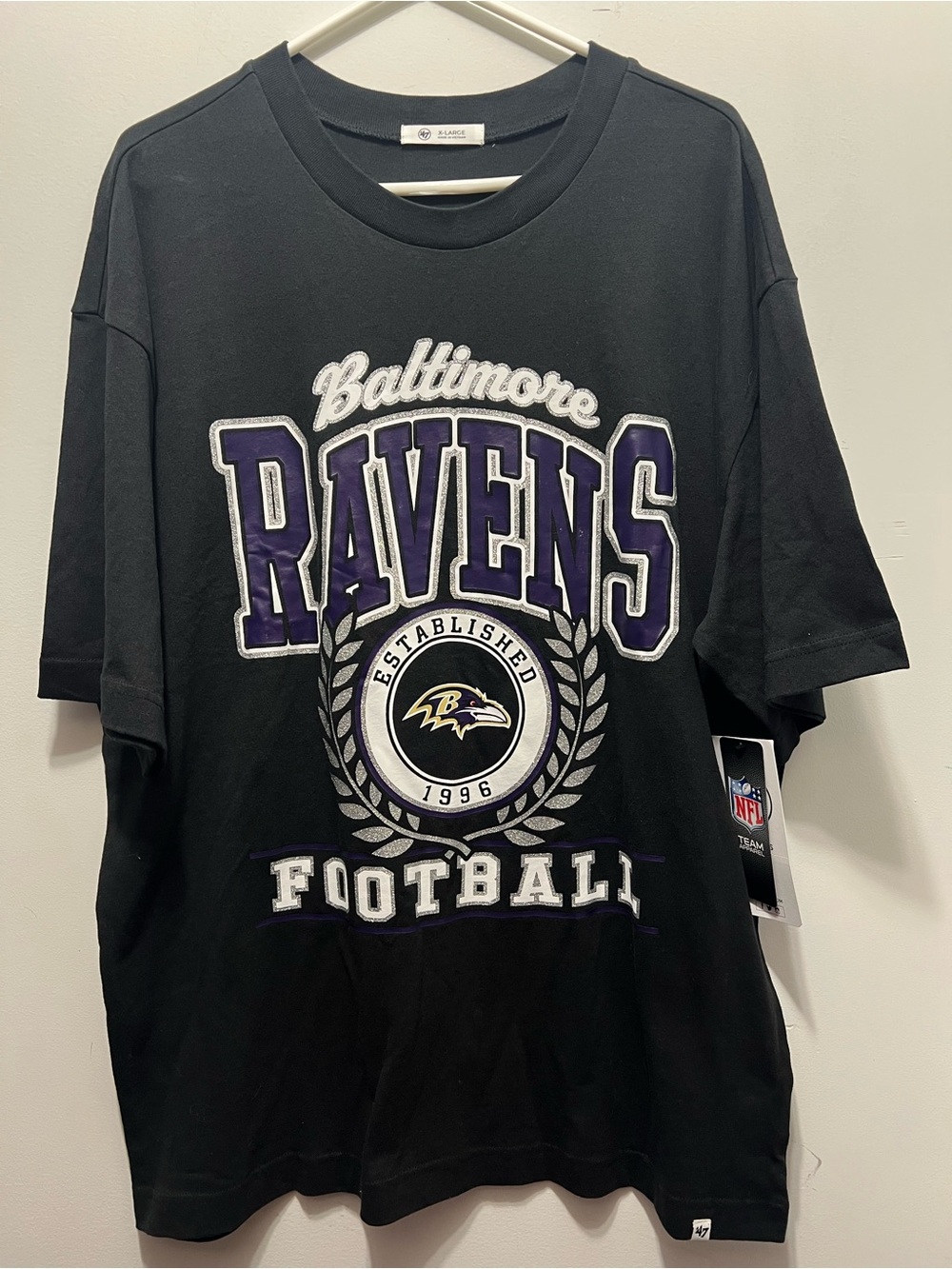 Women’s XL Baltimore Ravens Black Graphic Tee NWT